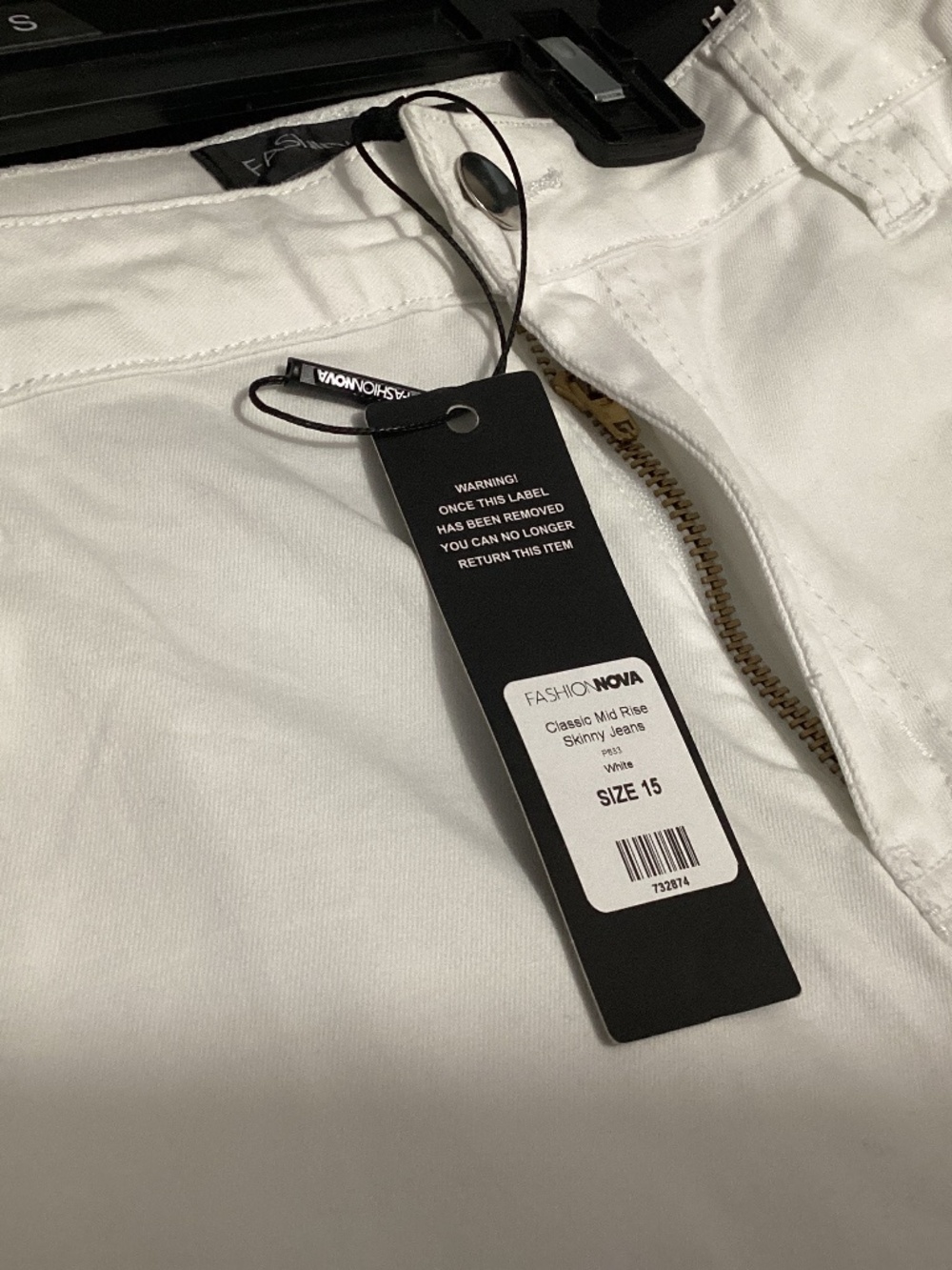 Fashion Nova White Classic Mid-Rise Skinny Jeans NWT - Picture 7 of 8